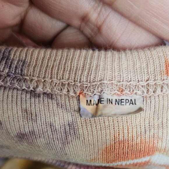 Unbranded Rainbow Tie Dye Printed 100% Cotton Crewneck Cropped Tee - Picture 4 of 4